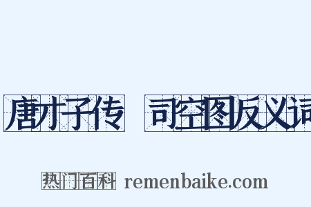 唐才子传·司空图反义词是什么意思的图片